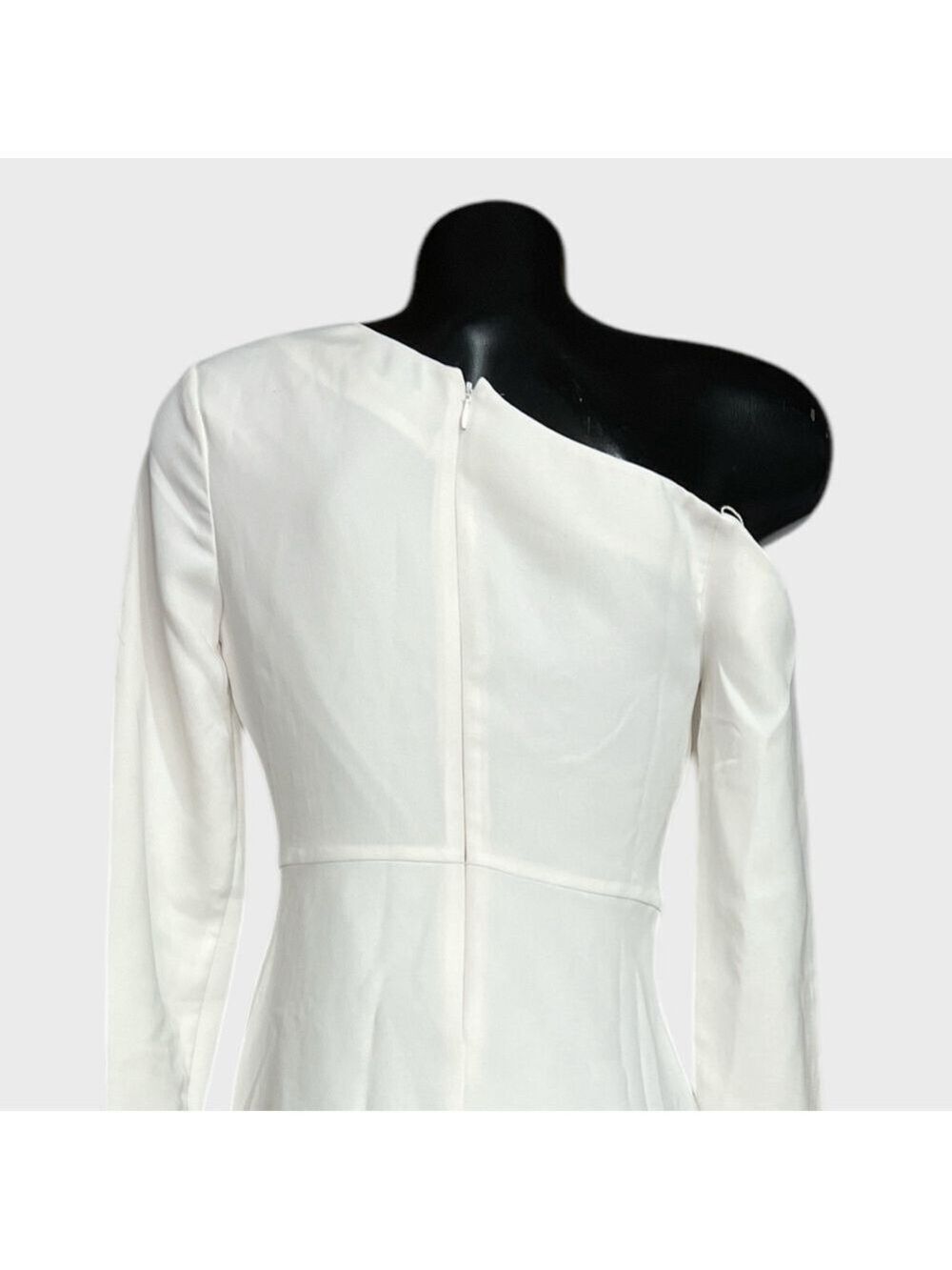 LIKELY Long Sleeve Formal Skater Dress White sz 4 Off Shoulder Minimalist Fancy - Picture 7 of 13
